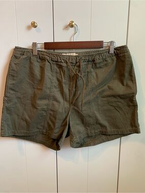 J. Crew Green Cotton Drawstring Shorts Large